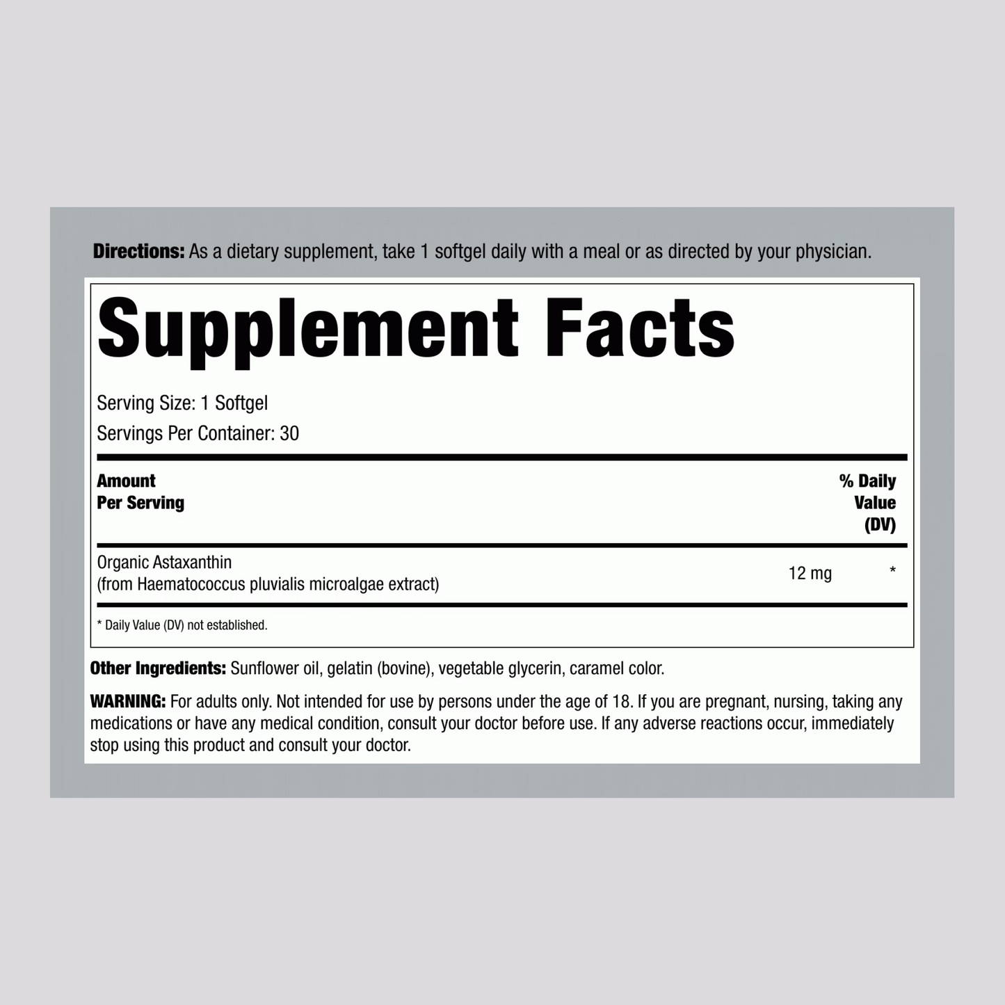 PurZanthin™ ULTRA Astaxanthin 12 MG